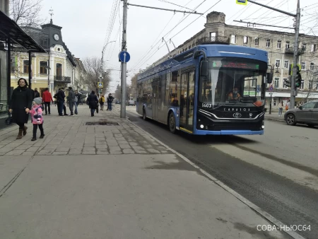 В Заводском районе Саратова прервал работу троллейбусный маршрут