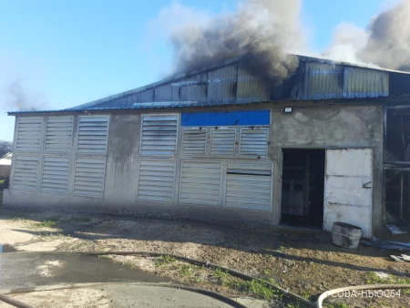 В Лысогорском районе горела птицефабрика – все куры спасены