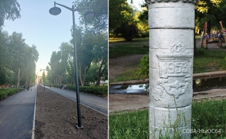 Ради новых «одноразовых» фонарей в Саратове убрали столбы сталинской эпохи