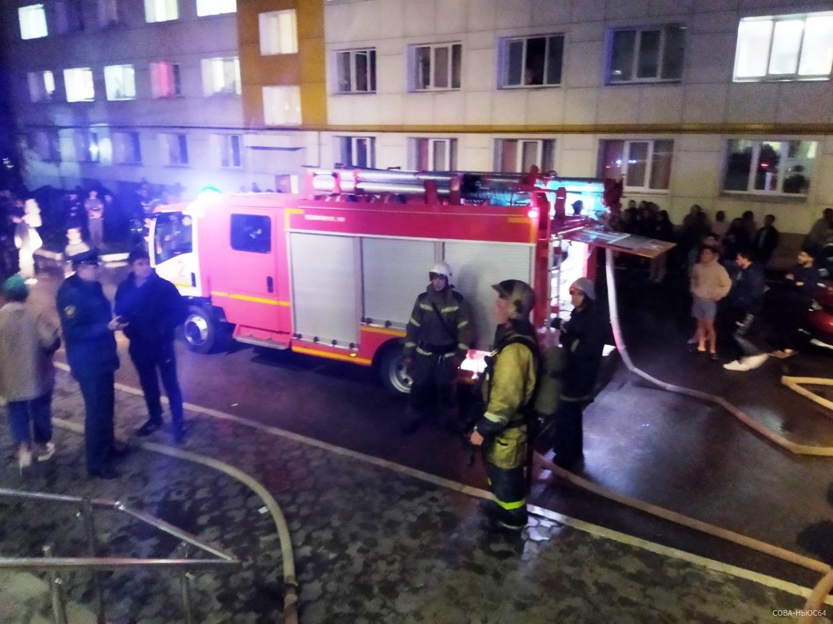В Саратове ликвидирован пожар в общежитии медуниверситета