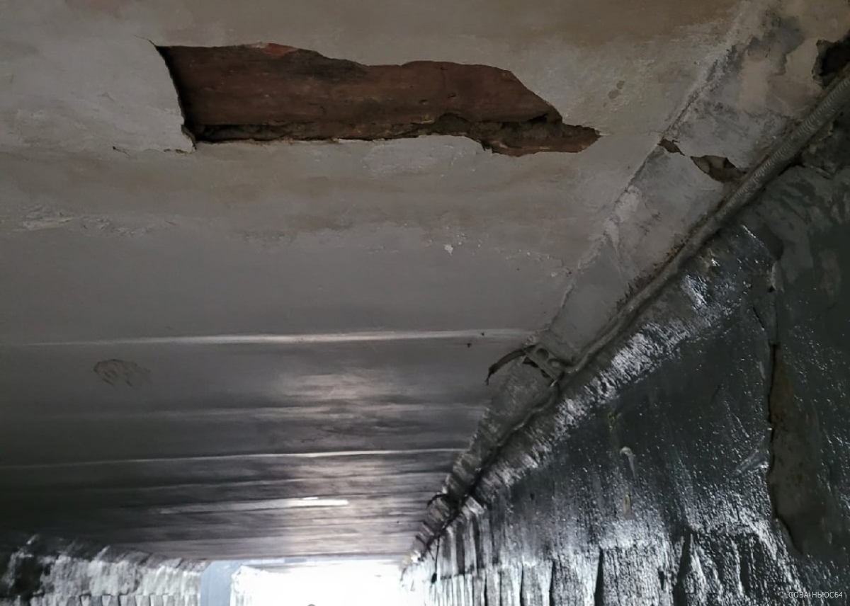 Саратовец пожаловался на состояние подземного перехода на Вишневой
