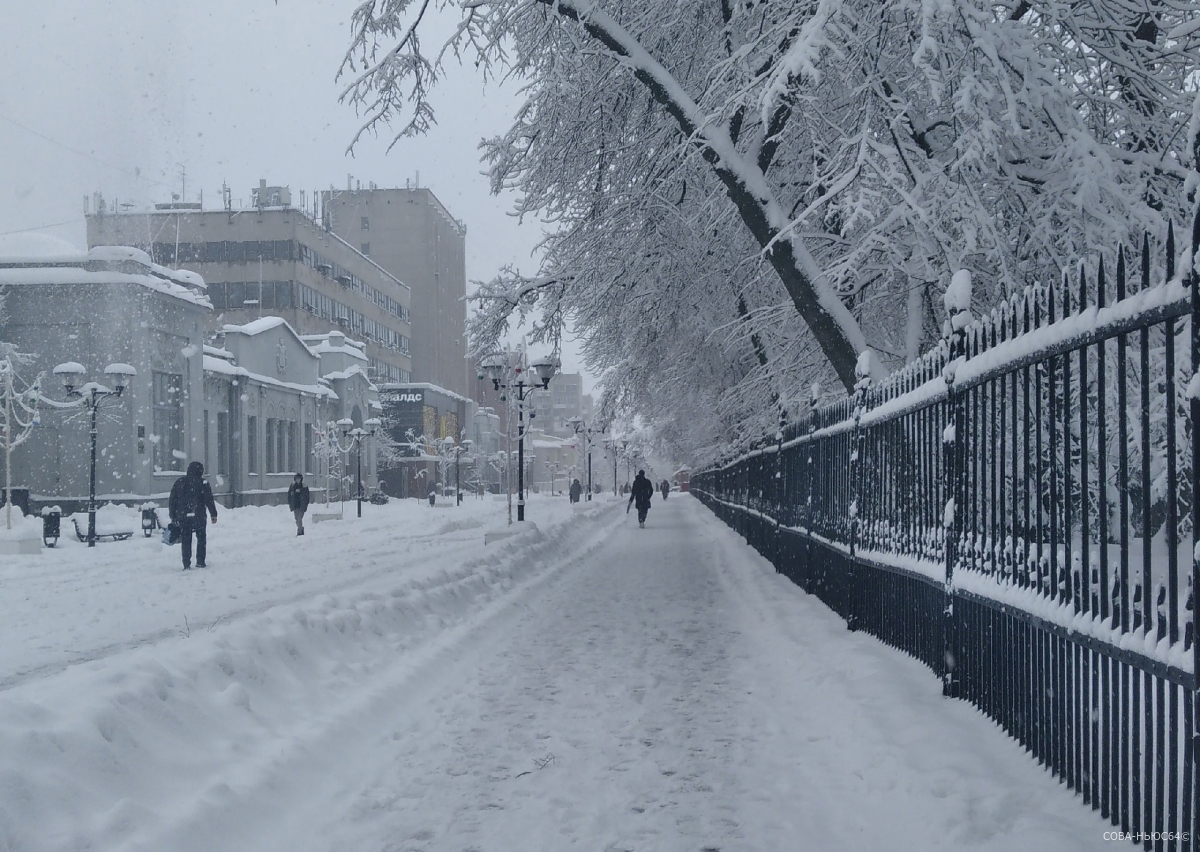 В преддверии Нового года в Саратовской области сохранятся сильные снегопады